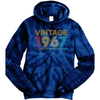 55 Year Old Vintage 1967 Limited Edition 55th Birthday Tie Dye Hoodie