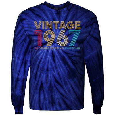 55 Year Old Vintage 1967 Limited Edition 55th Birthday Tie-Dye Long Sleeve Shirt