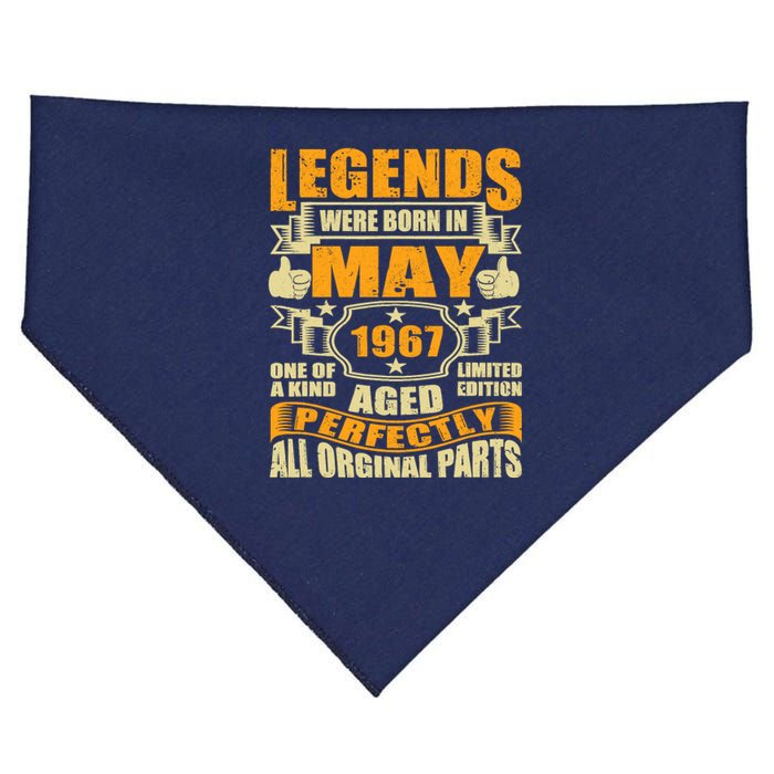 57 Years Old Legends Were Born In May 1967 57th Birthday USA-Made Doggie Bandana