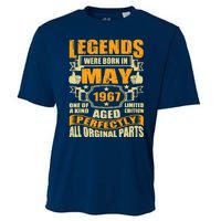 57 Years Old Legends Were Born In May 1967 57th Birthday Cooling Performance Crew T-Shirt