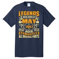 57 Years Old Legends Were Born In May 1967 57th Birthday Tall T-Shirt