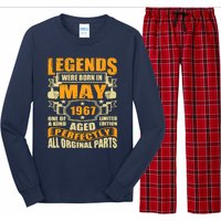 57 Years Old Legends Were Born In May 1967 57th Birthday Long Sleeve Pajama Set