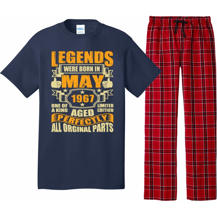 57 Years Old Legends Were Born In May 1967 57th Birthday Pajama Set