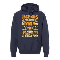 57 Years Old Legends Were Born In May 1967 57th Birthday Premium Hoodie