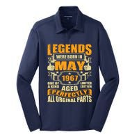 57 Years Old Legends Were Born In May 1967 57th Birthday Silk Touch Performance Long Sleeve Polo