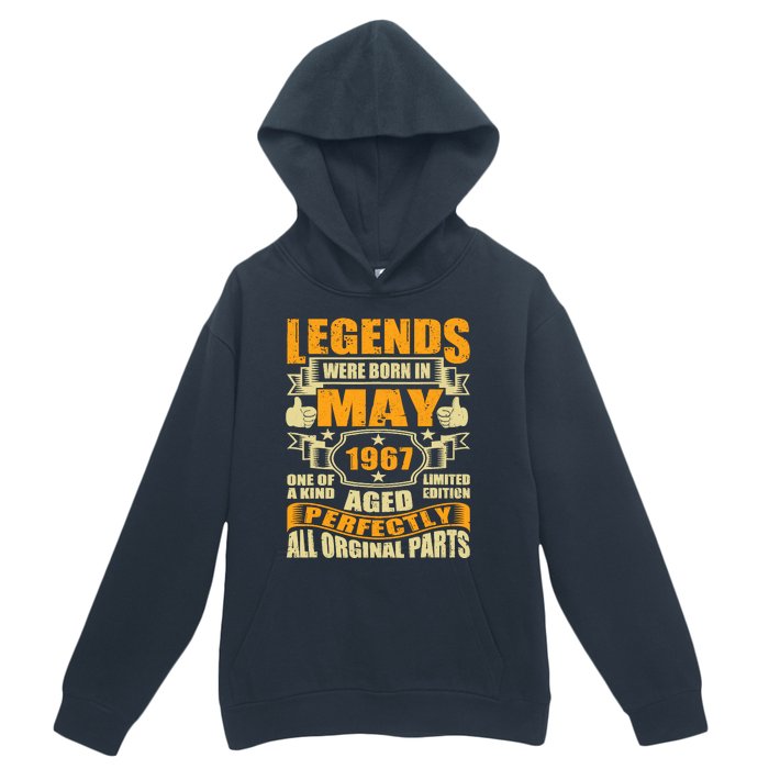 57 Years Old Legends Were Born In May 1967 57th Birthday Urban Pullover Hoodie