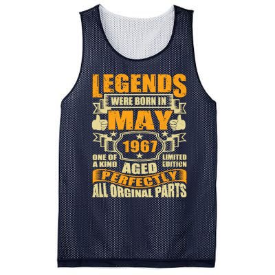 57 Years Old Legends Were Born In May 1967 57th Birthday Mesh Reversible Basketball Jersey Tank