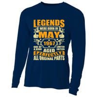 57 Years Old Legends Were Born In May 1967 57th Birthday Cooling Performance Long Sleeve Crew