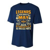 57 Years Old Legends Were Born In May 1967 57th Birthday Performance Sprint T-Shirt