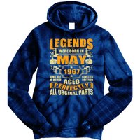 57 Years Old Legends Were Born In May 1967 57th Birthday Tie Dye Hoodie