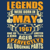 57 Years Old Legends Were Born In May 1967 57th Birthday Toddler Hoodie
