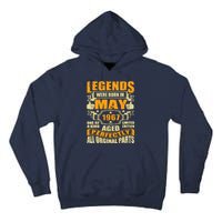 57 Years Old Legends Were Born In May 1967 57th Birthday Tall Hoodie