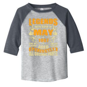 57 Years Old Legends Were Born In May 1967 57th Birthday Toddler Fine Jersey T-Shirt