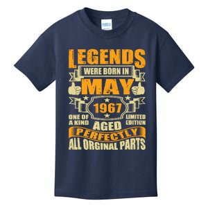 57 Years Old Legends Were Born In May 1967 57th Birthday Kids T-Shirt