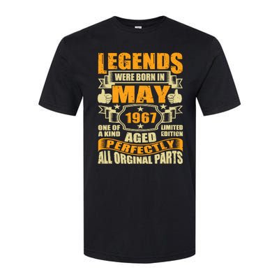 57 Years Old Legends Were Born In May 1967 57th Birthday Softstyle® CVC T-Shirt