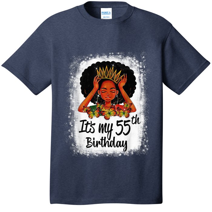 55 Years Old Black Melanin Wo Girl It's My 55th Birthday T-Shirt