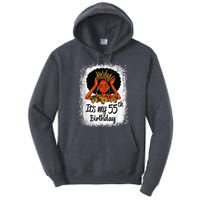 55 Years Old Black Melanin Wo Girl It's My 55th Birthday Tall Hoodie