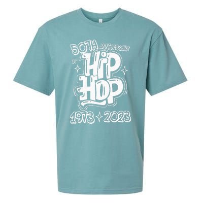 50 Years Old 50th Anniversary Of Hip Hop Graffiti Hip Hop Sueded Cloud Jersey T-Shirt