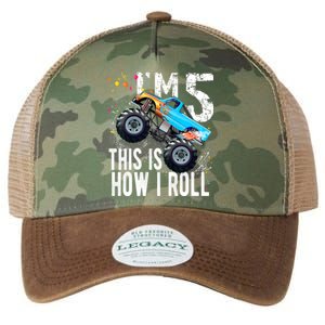 5 Year Old Gift Cool 5th Birthday Boy Gift For Monster Truck Car Lovers Legacy Tie Dye Trucker Hat