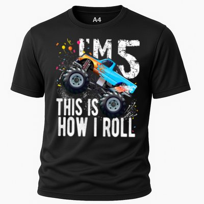 5 Year Old Gift Cool 5th Birthday Boy Gift For Monster Truck Car Lovers Performance Shirt