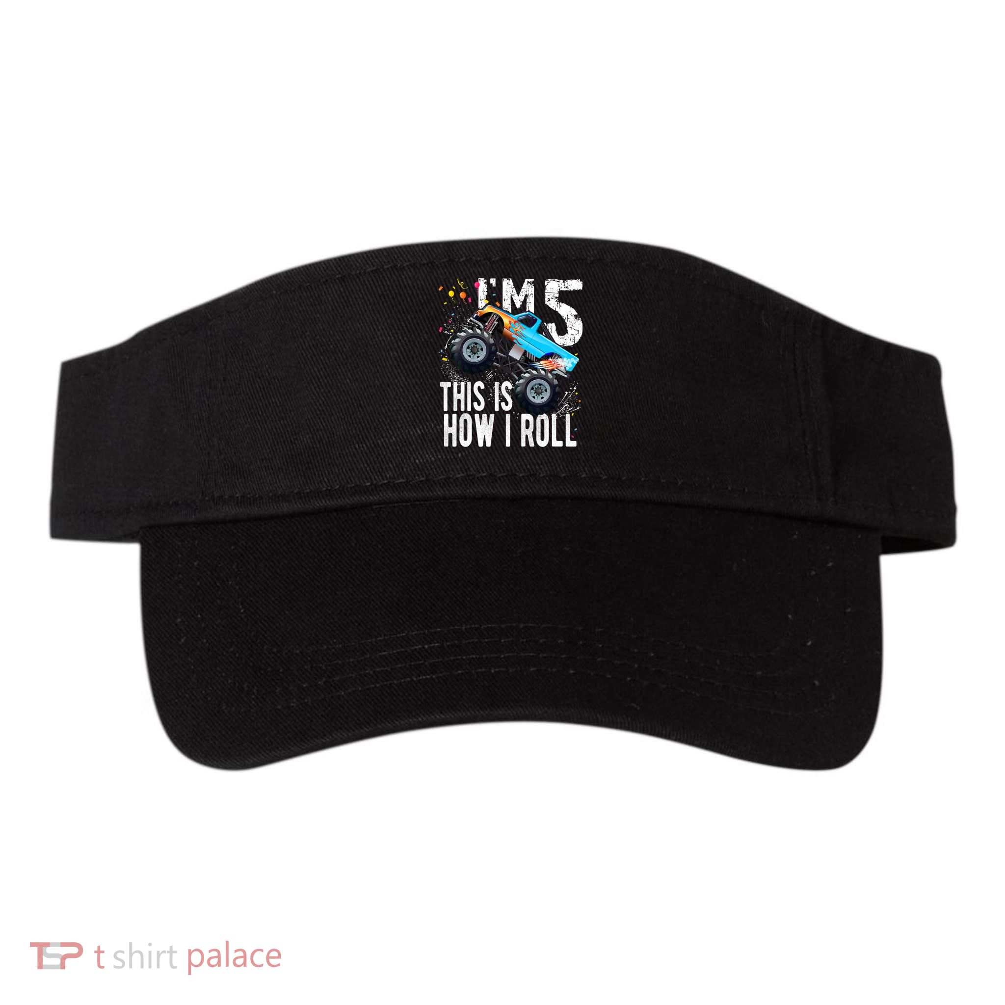 5 Year Old Gift Cool 5th Birthday Boy Gift For Monster Truck Car Lovers Visor