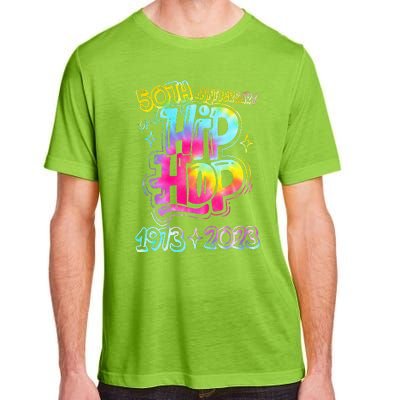 50 Years Old 50th Anniversary Of Hip Hop Tie Dye Hip Hop Adult ChromaSoft Performance T-Shirt