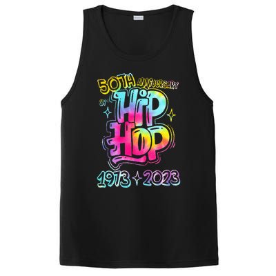 50 Years Old 50th Anniversary Of Hip Hop Tie Dye Hip Hop PosiCharge Competitor Tank