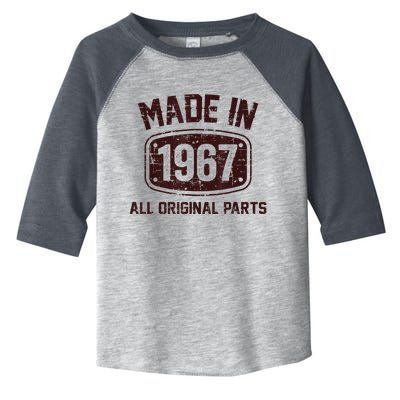 55 Years Old Made in 1967 All Original Parts 55th Birthday Toddler Fine Jersey T-Shirt