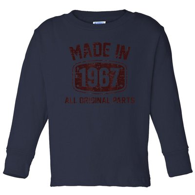 55 Years Old Made in 1967 All Original Parts 55th Birthday Toddler Long Sleeve Shirt