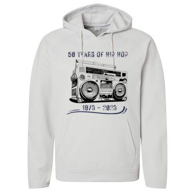 50 Years Of Hip Hop 50th Anniversary Of Rap Performance Fleece Hoodie