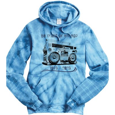 50 Years Of Hip Hop 50th Anniversary Of Rap Tie Dye Hoodie