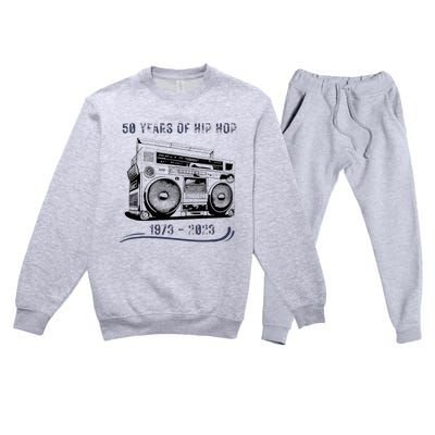 50 Years Of Hip Hop 50th Anniversary Of Rap Premium Crewneck Sweatsuit Set