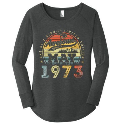 50 Year Old Awesome Since May 1973 50th Birthday Women's Perfect Tri Tunic Long Sleeve Shirt