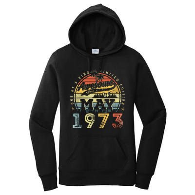 50 Year Old Awesome Since May 1973 50th Birthday Women's Pullover Hoodie