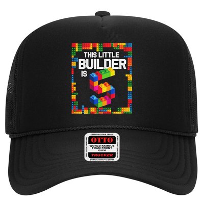 5 Year Old Building Blocks Birthday Brick 5th Gift Trucker Hat