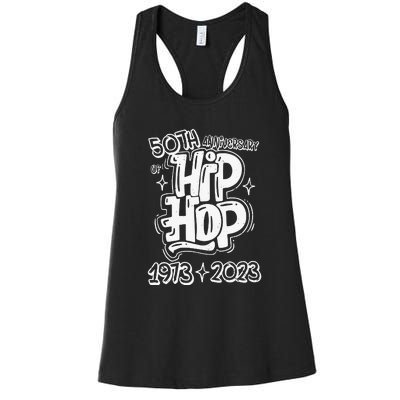 50 Years Old 50th Anniversary Of Hip Hop Graffiti Hip Hop Women's Racerback Tank