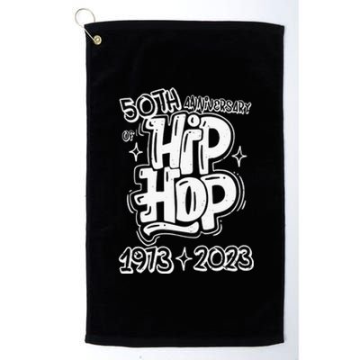 50 Years Old 50th Anniversary Of Hip Hop Graffiti Hip Hop Platinum Collection Golf Towel