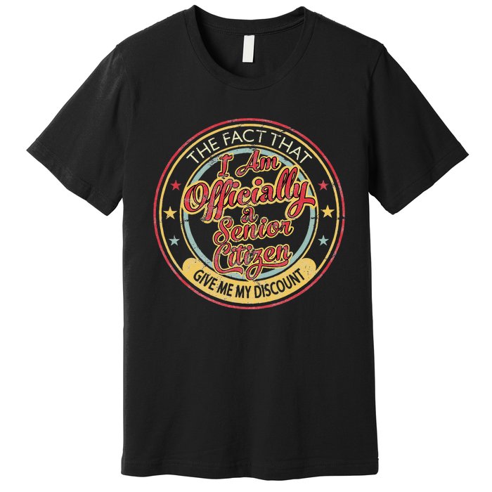 50 Year Old Gifts Officially A Senior Citizen 50th Birthday Premium T-Shirt