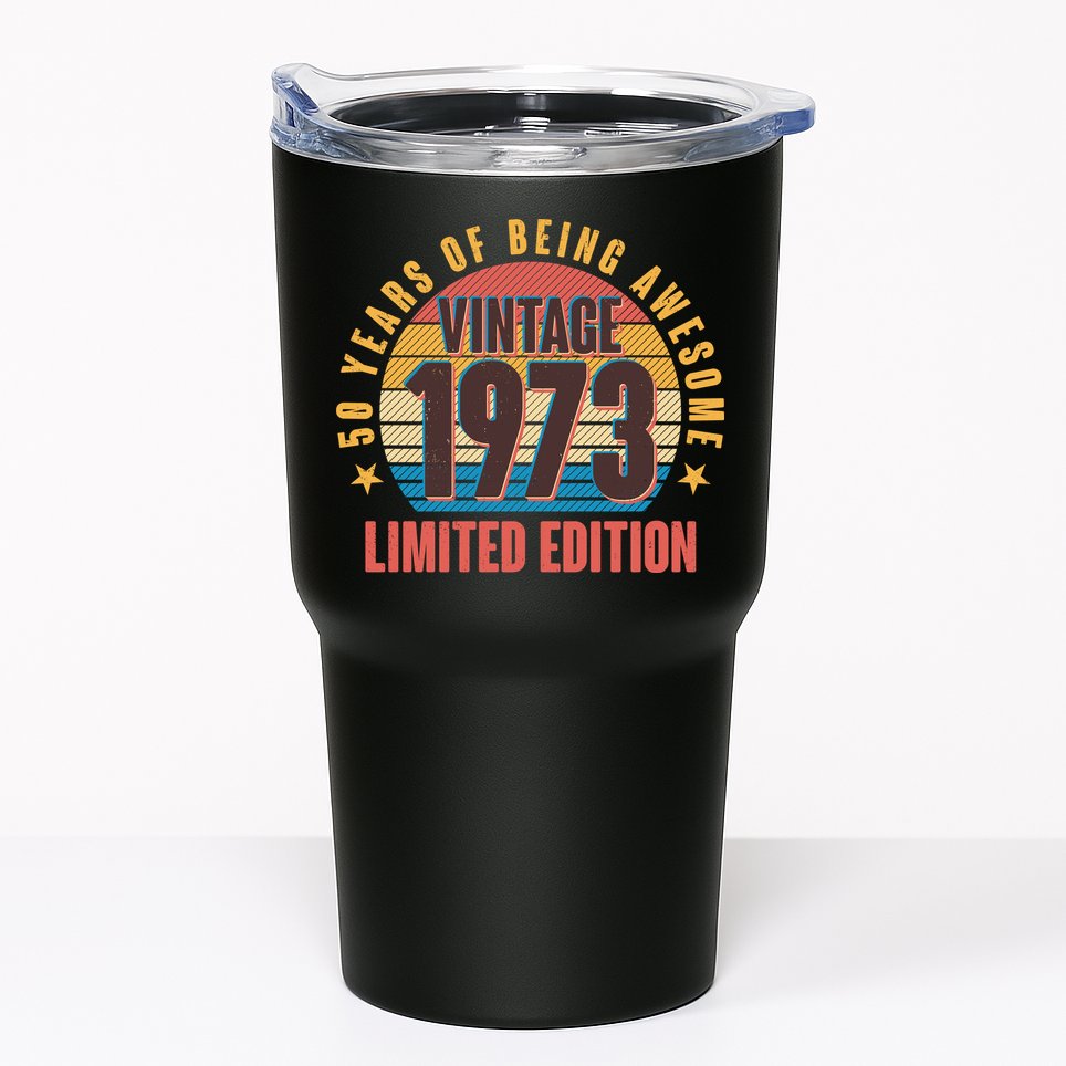 50 Years Of Being Awesome 1973 Limited Edition Vintage Retro Tumbler
