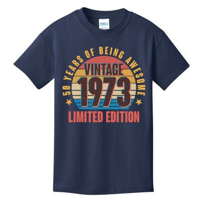 50 Years Of Being Awesome 1973 Limited Edition Vintage Retro Kids T-Shirt