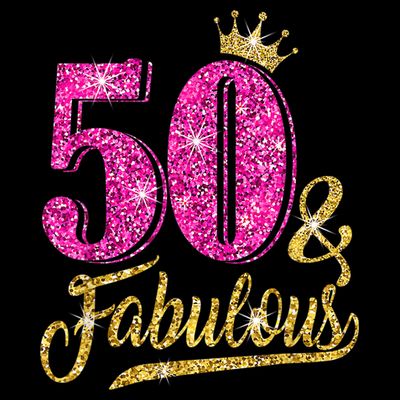 50 Years Old Gift 50 & Fabulous 50th Birthday Pink Crown T-Shirt