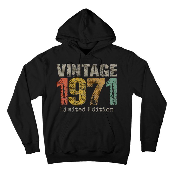 53 Year Old Gifts Vintage 1971 Limited Edition 53rd Birthday Hoodie