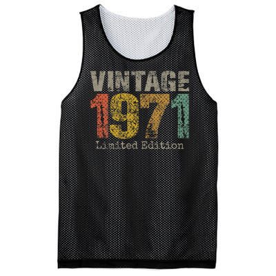 53 Year Old Gifts Vintage 1971 Limited Edition 53rd Birthday Mesh Reversible Basketball Jersey Tank