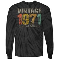 53 Year Old Gifts Vintage 1971 Limited Edition 53rd Birthday Tie-Dye Long Sleeve Shirt