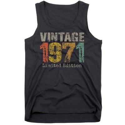 53 Year Old Gifts Vintage 1971 Limited Edition 53rd Birthday Tank Top