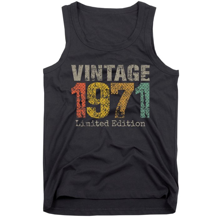 53 Year Old Gifts Vintage 1971 Limited Edition 53rd Birthday Tank Top