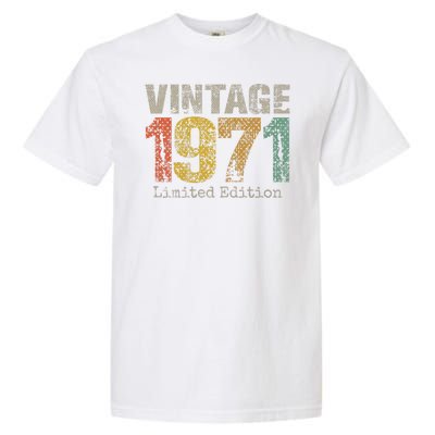 53 Year Old Gifts Vintage 1971 Limited Edition 53rd Birthday Garment-Dyed Heavyweight T-Shirt