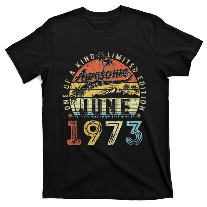 50 Year Old Awesome Since June 1973 50th Birthday T-Shirt