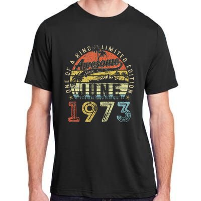 50 Year Old Awesome Since June 1973 50th Birthday Adult ChromaSoft Performance T-Shirt