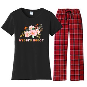 5 Years Sober Gift Sober Anniversary Gift Sobriety Gift Recovery Soberversary Women's Flannel Pajama Set